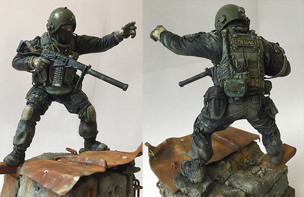 Sculpture: Russian special forces trooper