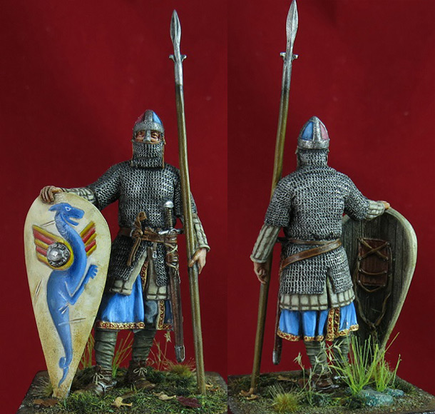 Figures: Norman knight Hugh de Grandmesnil. Hastings 1066