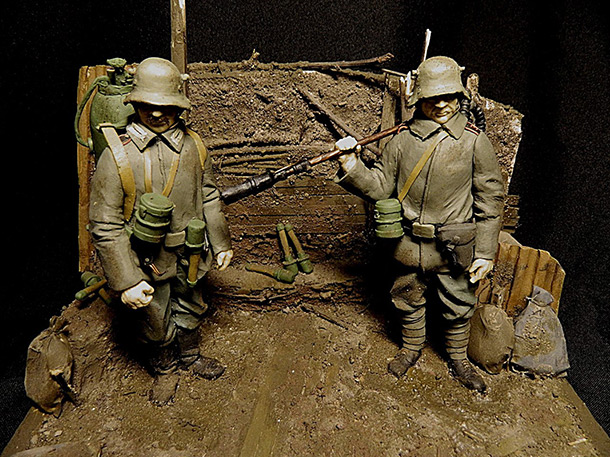 Sculpture: Trenches leading to hell