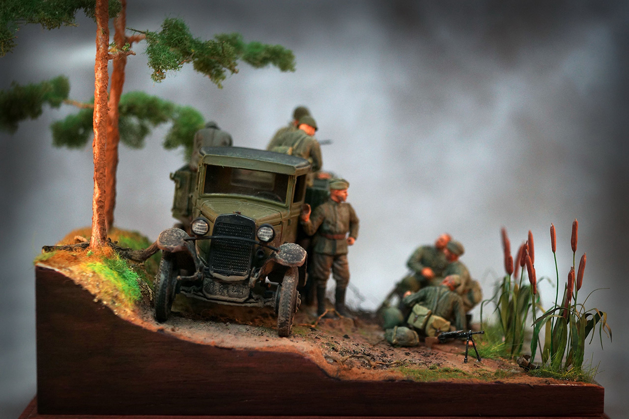 Dioramas and Vignettes: Morning in pine forest, photo #1