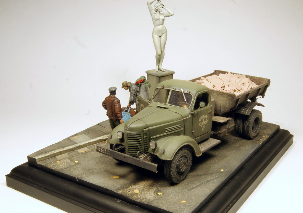 Диорамы и виньетки: ЗИС-ММЗ-585. Попутчица, фото #7