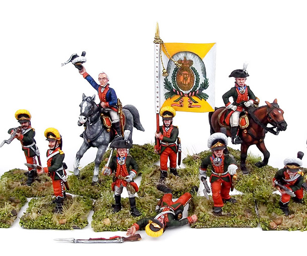 Figures: A.V.Suvorov and his bogatyrs
