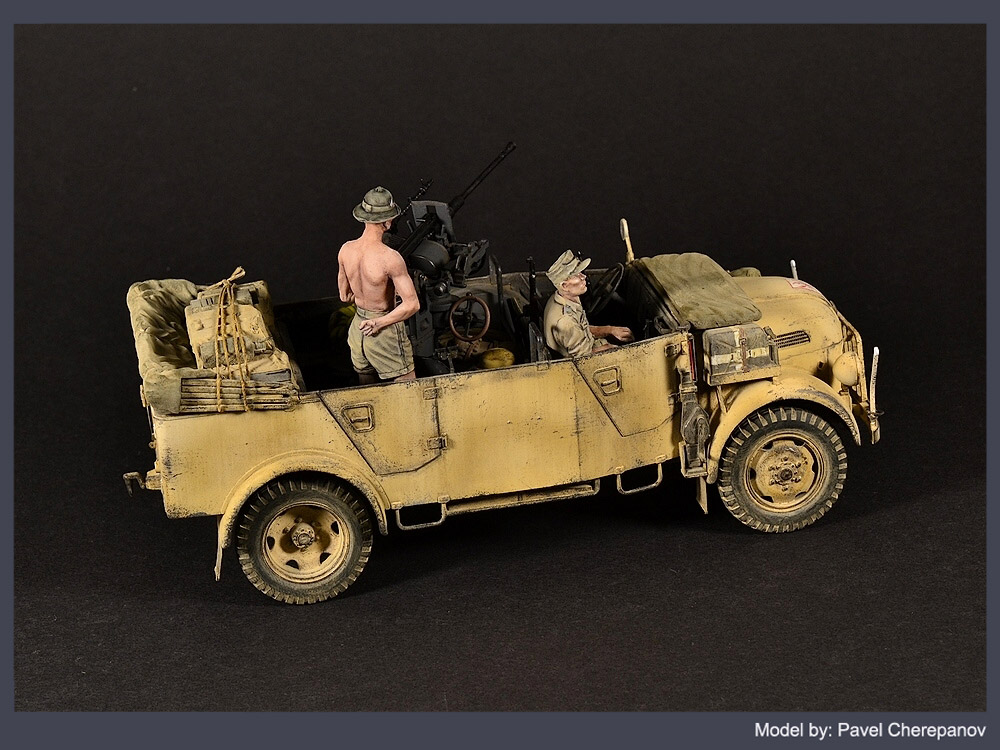 Dioramas and Vignettes: Steyr 1500A with 20mm AA gun, photo #12