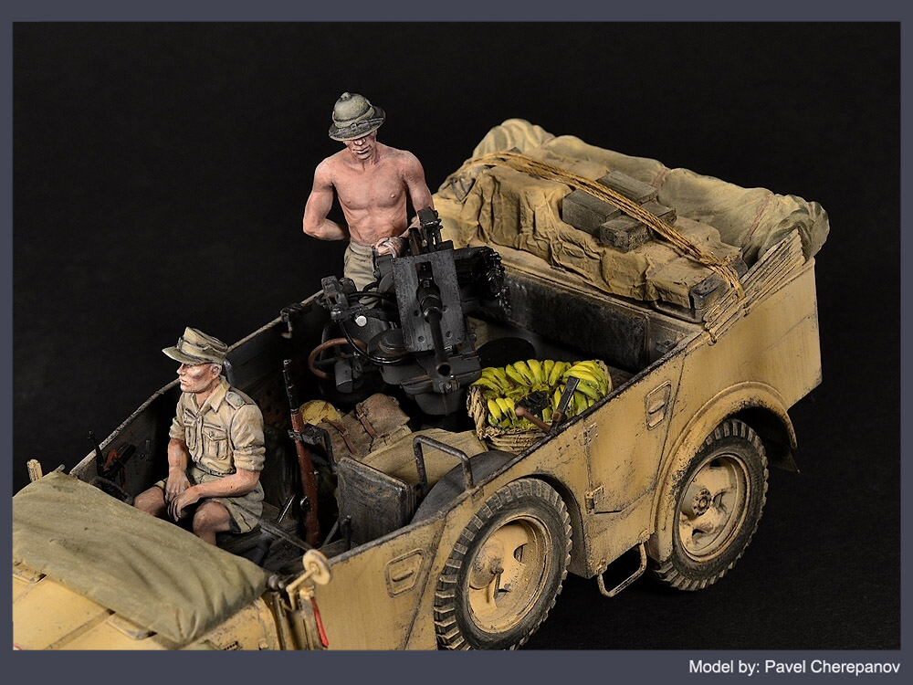 Dioramas and Vignettes: Steyr 1500A with 20mm AA gun, photo #15