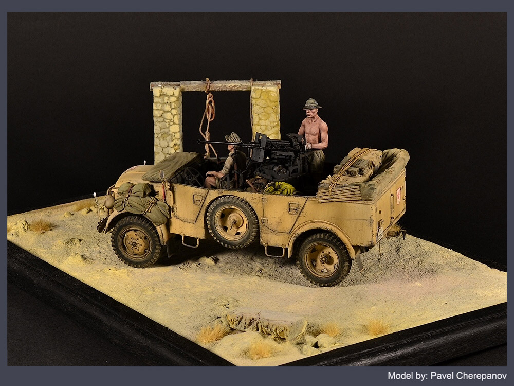 Dioramas and Vignettes: Steyr 1500A with 20mm AA gun, photo #3