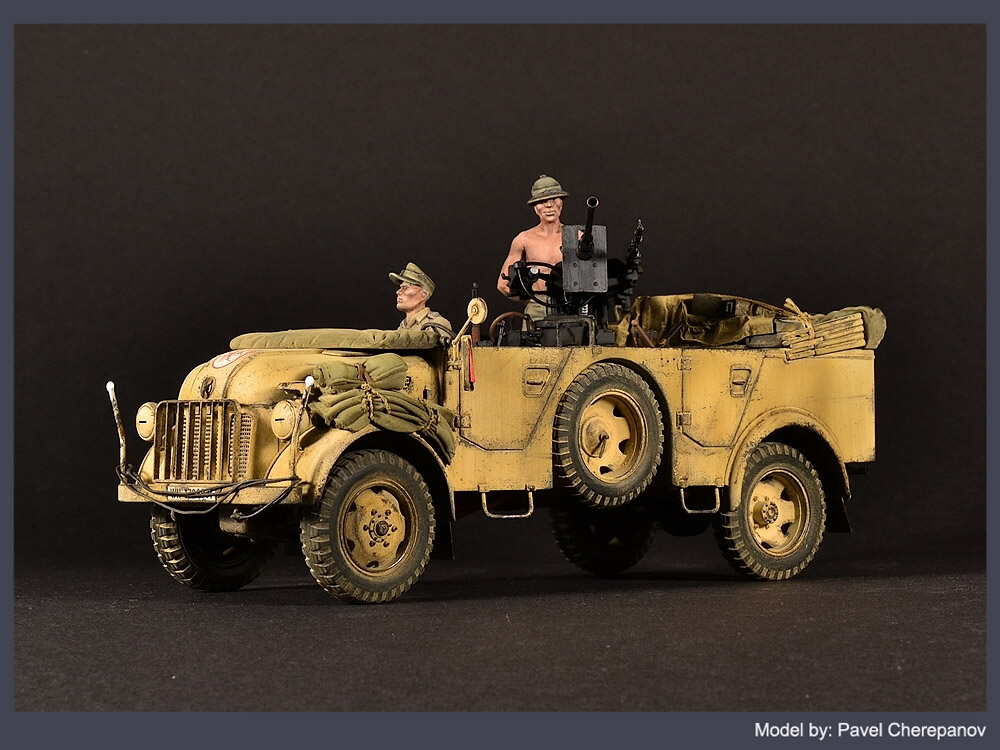 Dioramas and Vignettes: Steyr 1500A with 20mm AA gun, photo #4