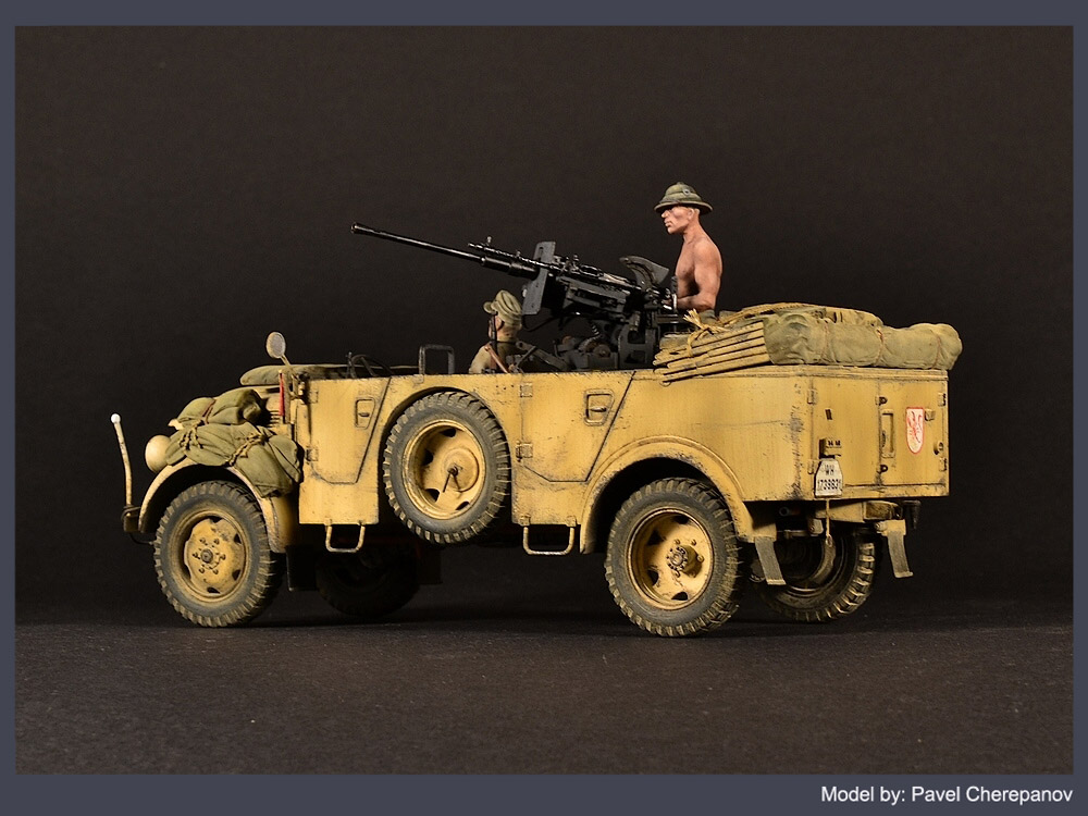 Dioramas and Vignettes: Steyr 1500A with 20mm AA gun, photo #5