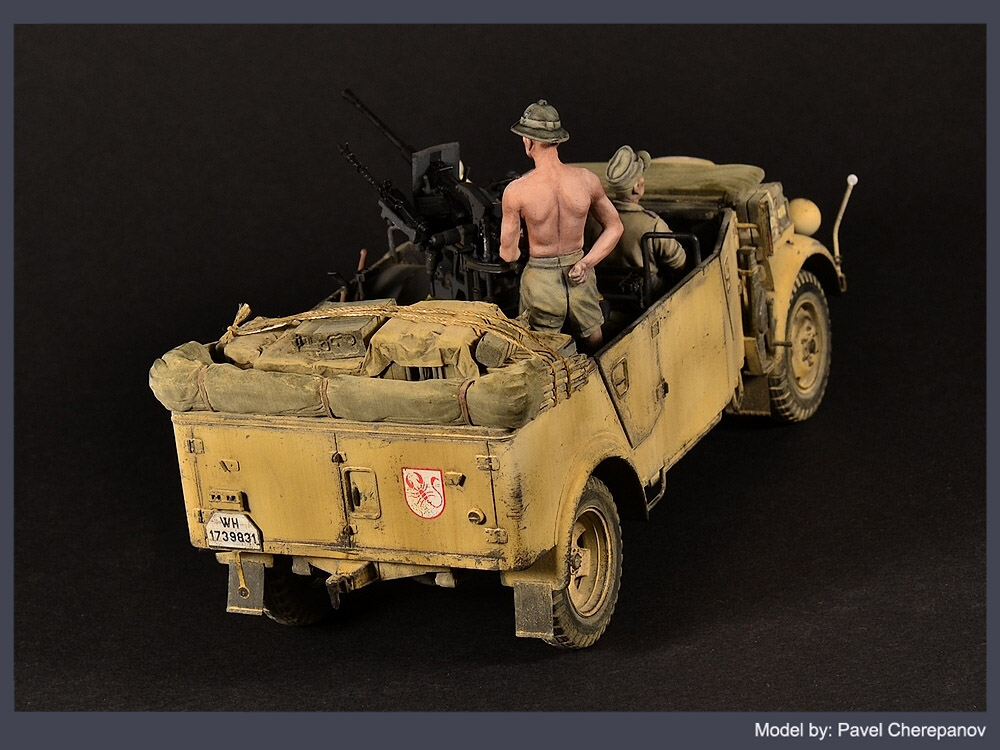 Dioramas and Vignettes: Steyr 1500A with 20mm AA gun, photo #6