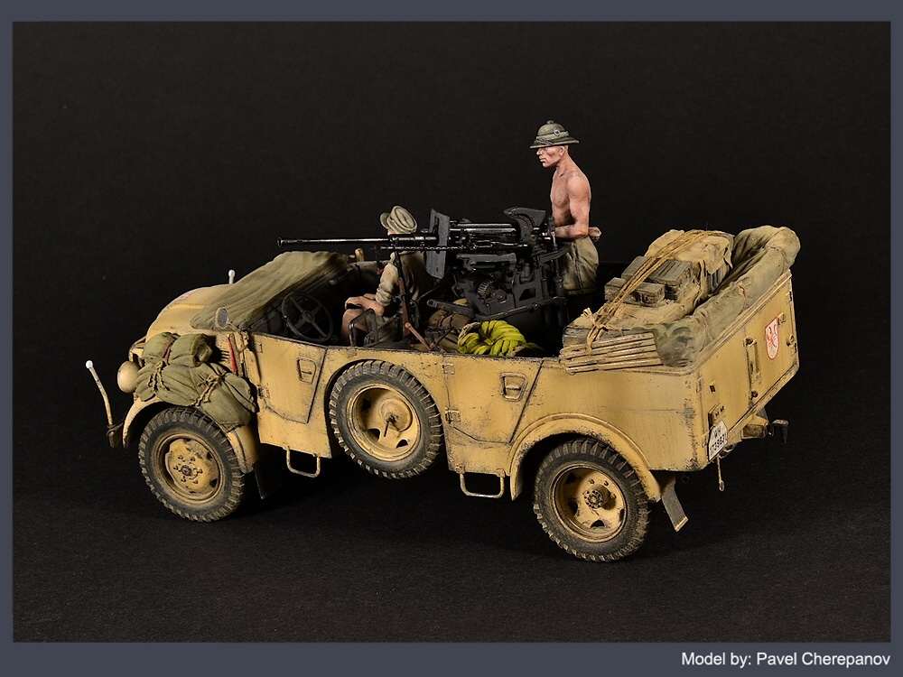 Dioramas and Vignettes: Steyr 1500A with 20mm AA gun, photo #7
