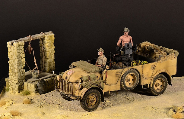 Dioramas and Vignettes: Steyr 1500A with 20mm AA gun