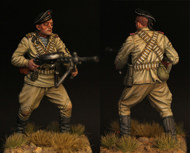 Figures: Machine gunner, Black sea fleet marines, 1943-44