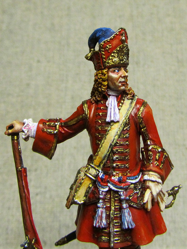 Figures: Senior officer of grenadiers regiments, Russia, 1710, photo #1