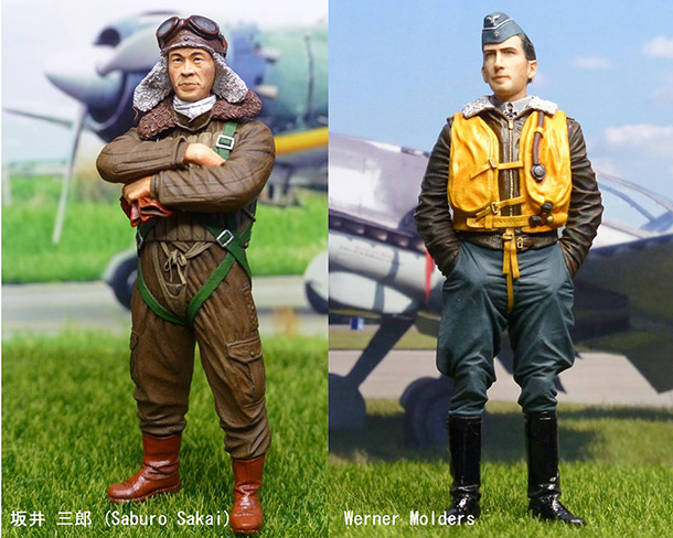 Figures: Saburo Sakai and Werner Mölders