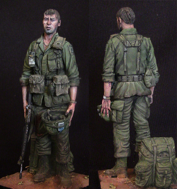Figures: Trooper of 82nd airborne div., Vietnam, 1970