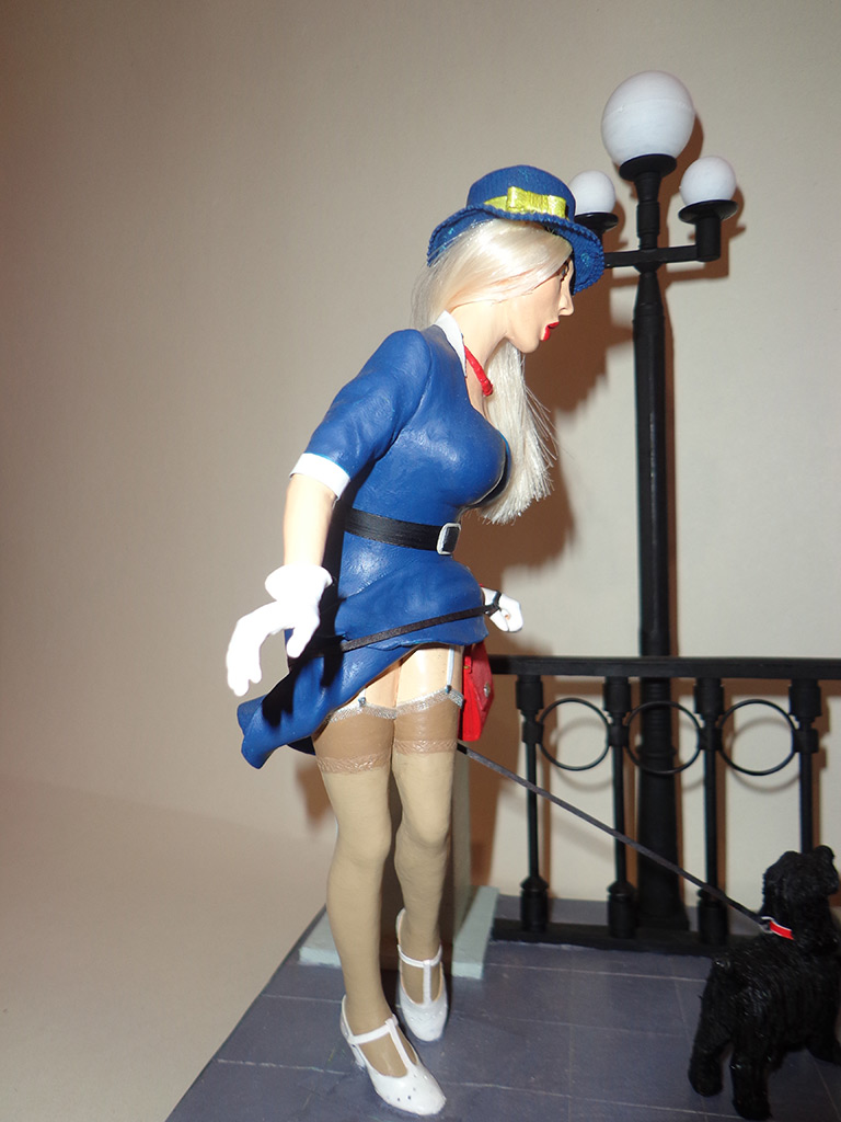 Sculpture: Pin-up girl with dog, 1960s, photo #4