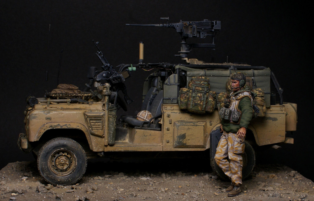 Диорамы и виньетки: Land Rover WMIK. Афганистан, 2009, фото #2