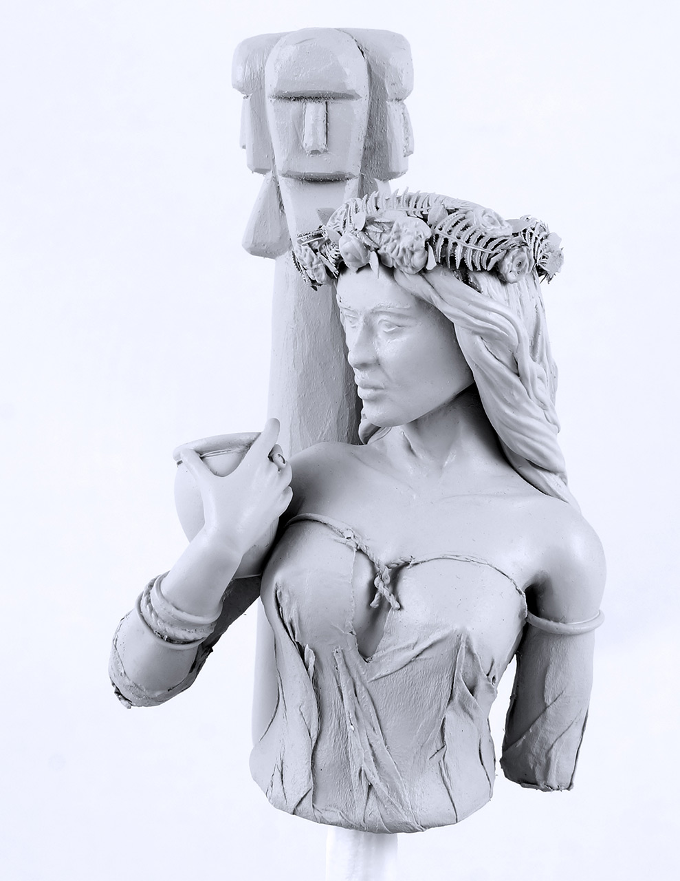 Sculpture: Slavic virgin at Kupalas Night, photo #1