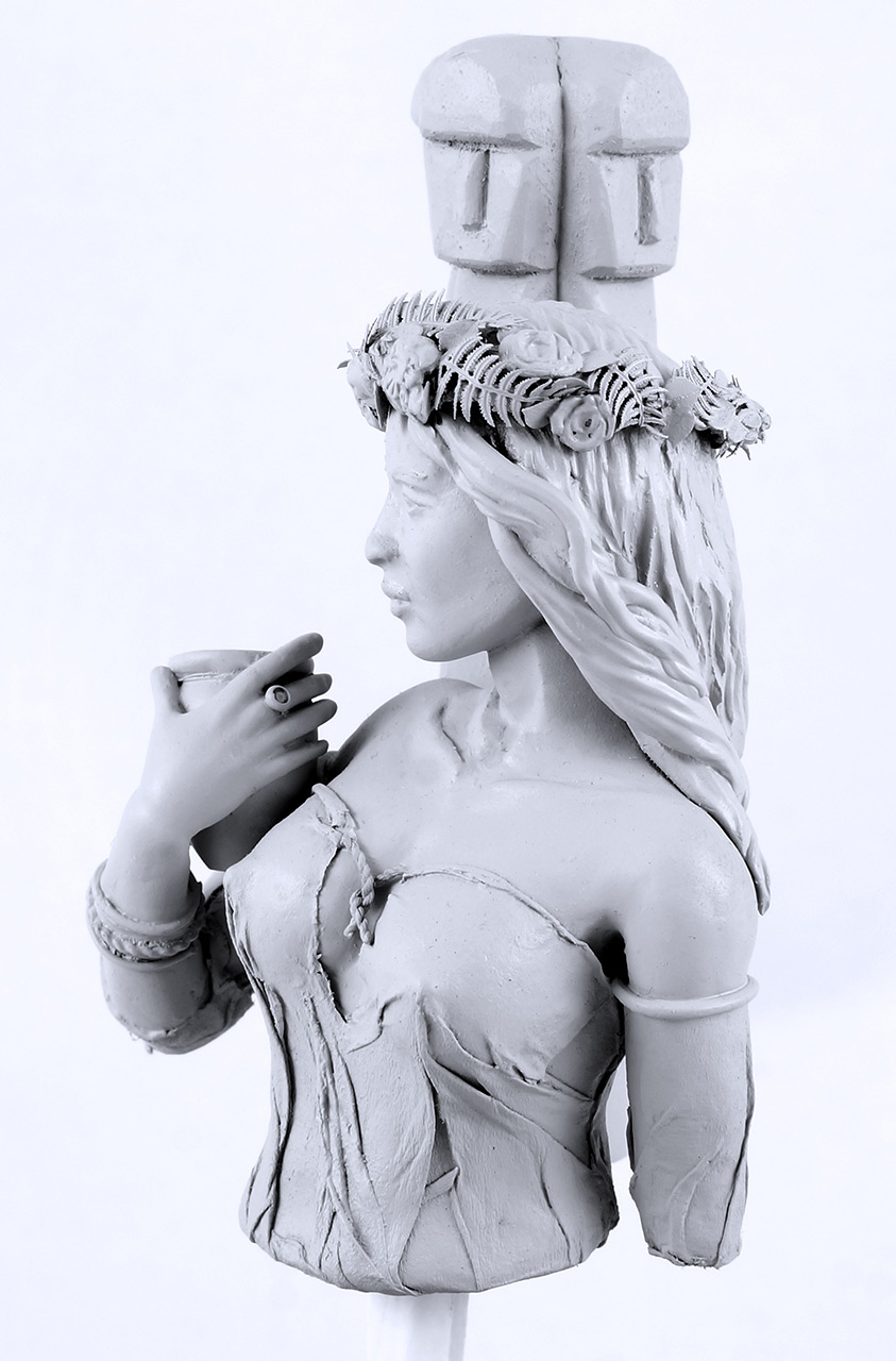Sculpture: Slavic virgin at Kupalas Night, photo #2