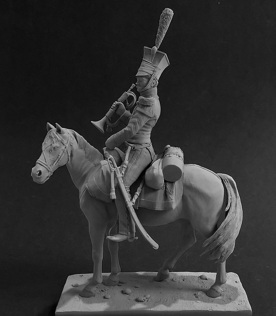 Sculpture: Bugler, army lancers regt, Russia, 1809-14, photo #2