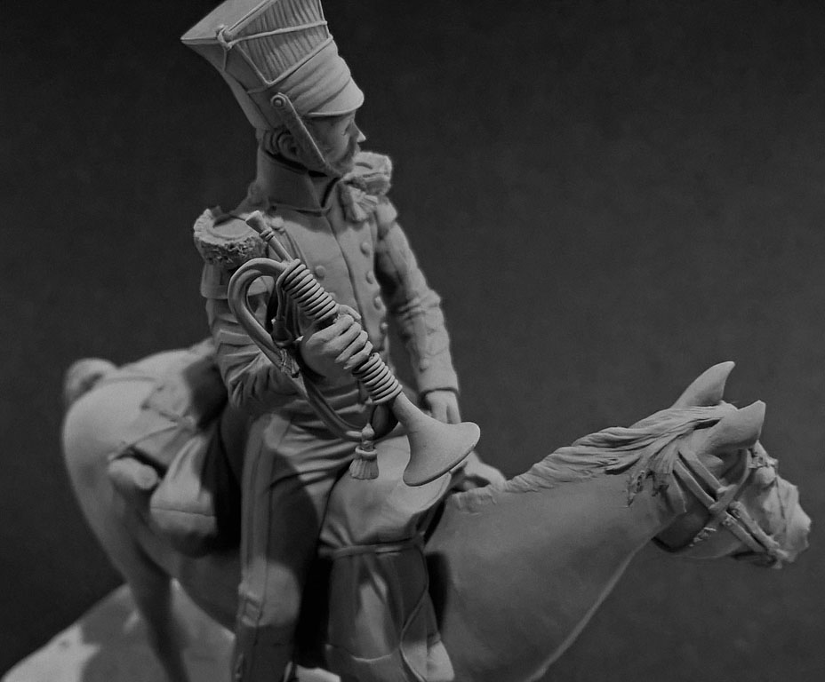 Sculpture: Bugler, army lancers regt, Russia, 1809-14, photo #9