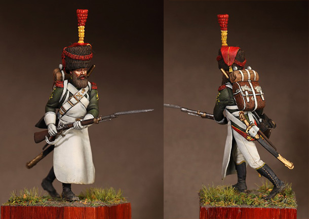 Figures: Sapper flanqueur grenadiers of the Guard 1812