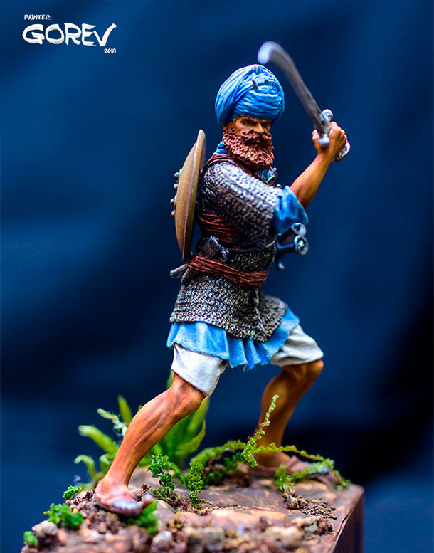 Фигурки: Воин - Акали, армия Сикхов, Индия, XVII в.