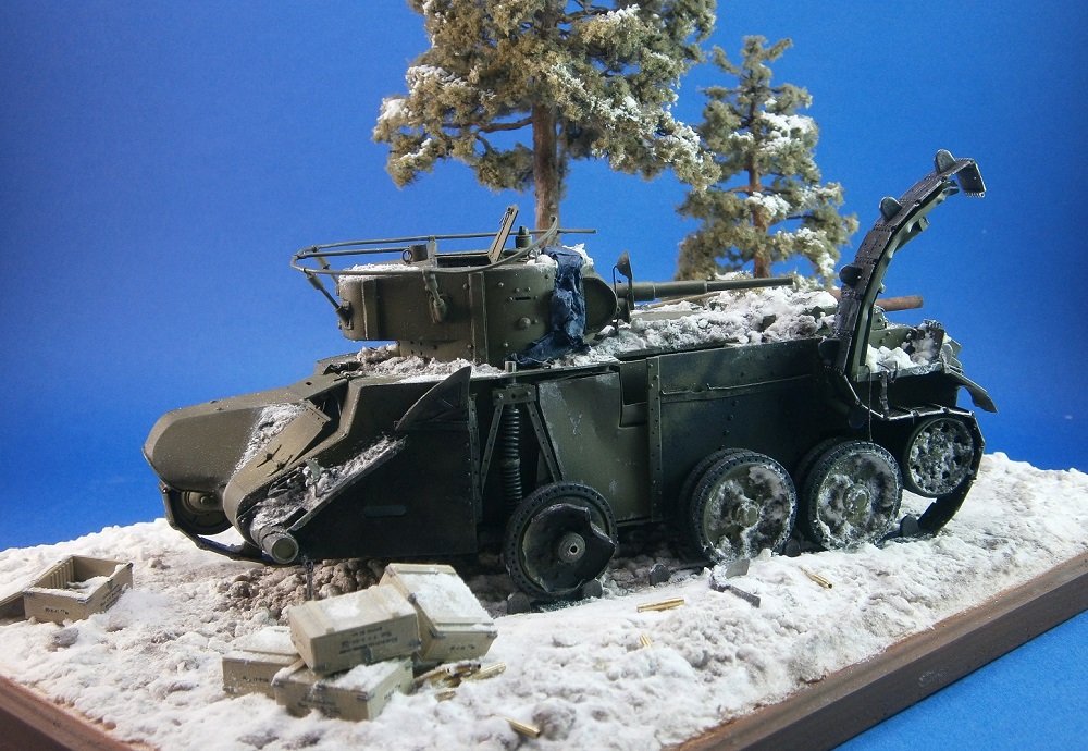 Dioramas and Vignettes: Radio equipped BT-7, Winter war, photo #1