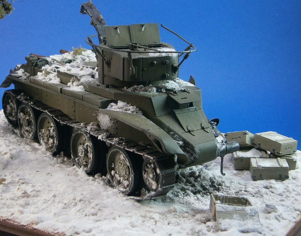 Dioramas and Vignettes: Radio equipped BT-7, Winter war, photo #10