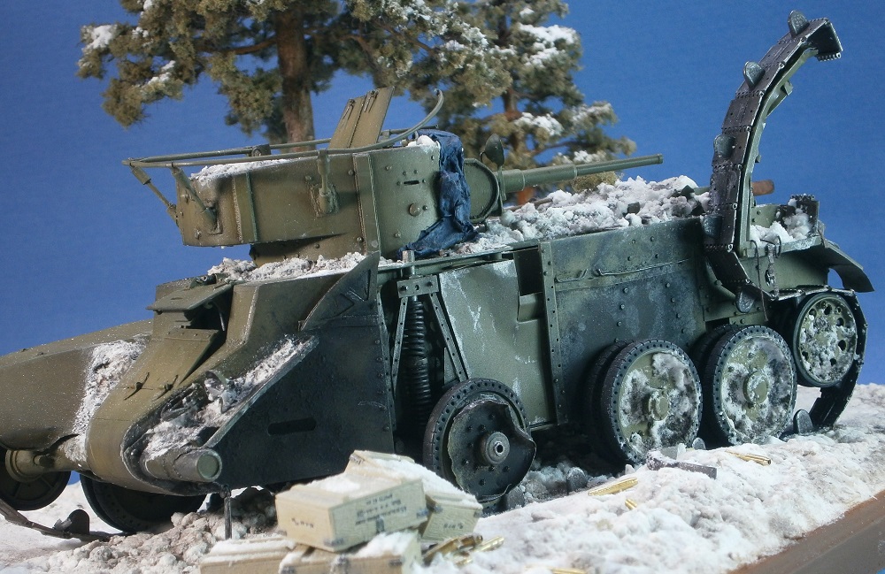 Dioramas and Vignettes: Radio equipped BT-7, Winter war, photo #11
