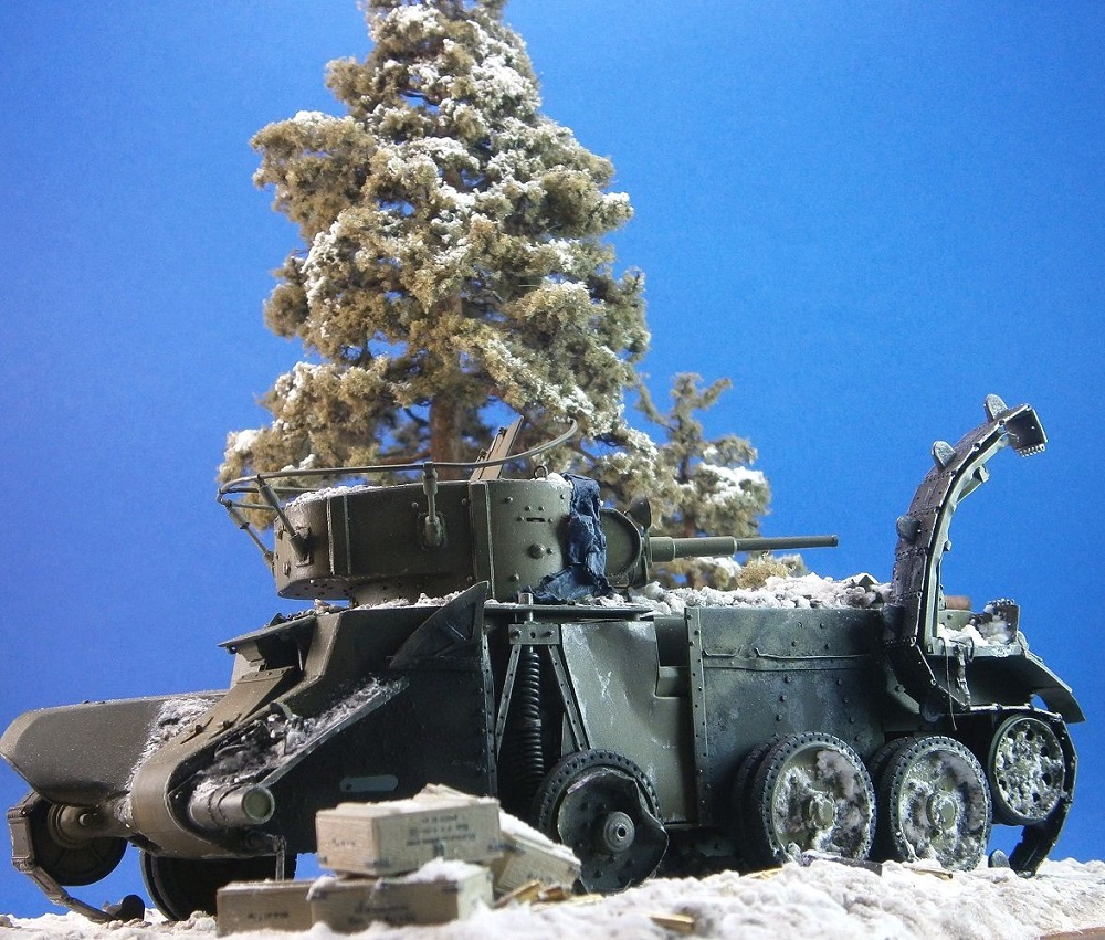 Dioramas and Vignettes: Radio equipped BT-7, Winter war, photo #4
