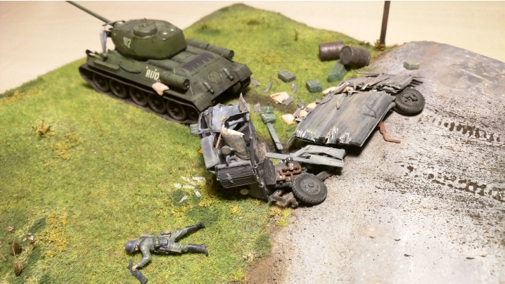 Dioramas and Vignettes: Four tankmen and dog. Betting with Death, photo #1