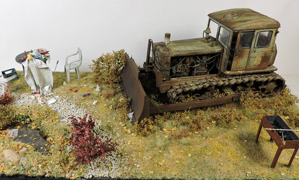 Dioramas and Vignettes: T-74 tractor