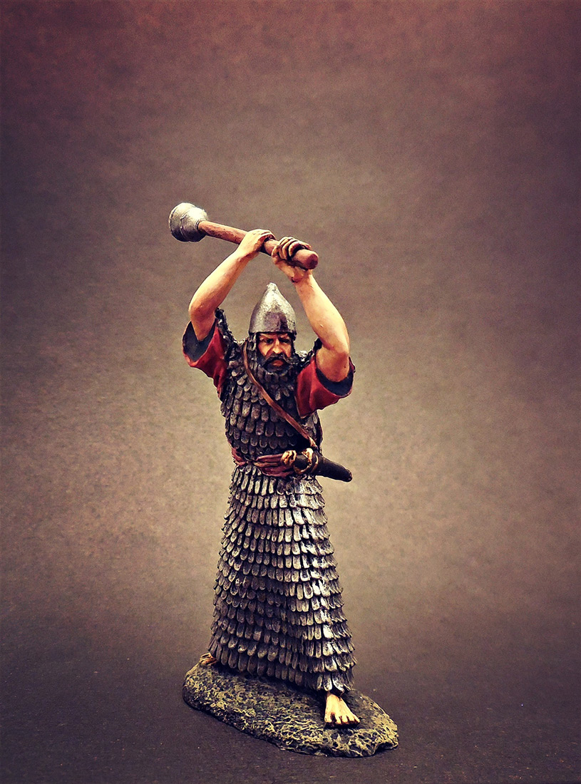 Figures: Assyrian warrior with mace, photo #3