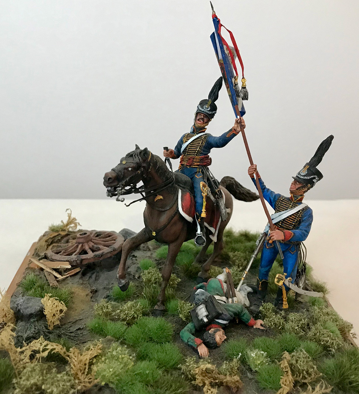 Dioramas and Vignettes: Captured flag. 10 Polish hussars, Russia 1812, photo #12