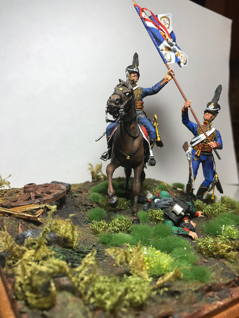 Dioramas and Vignettes: Captured flag. 10 Polish hussars, Russia 1812, photo #2