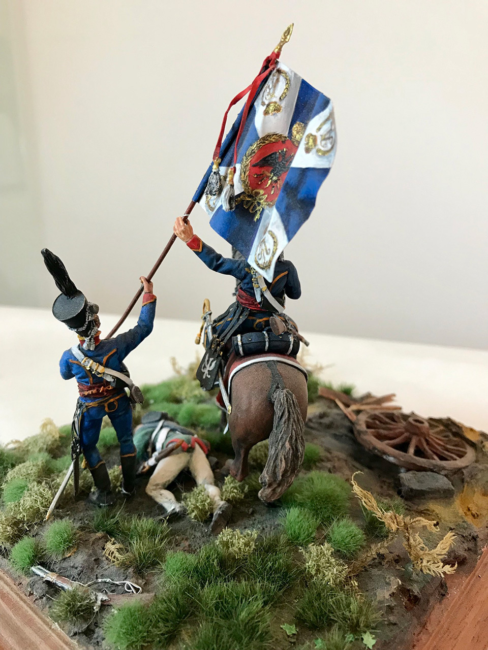 Dioramas and Vignettes: Captured flag. 10 Polish hussars, Russia 1812, photo #8