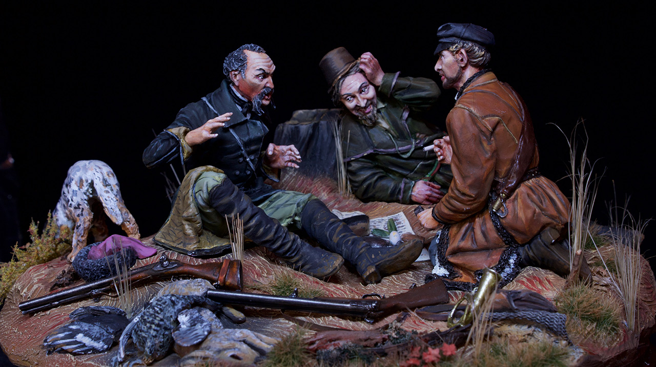 Dioramas and Vignettes: Hunters at rest, photo #1