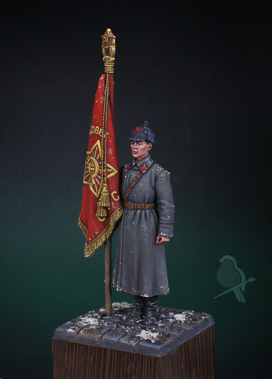 Figures: Senior sergeant with standard, 1941, photo #2