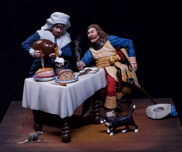 Dioramas and Vignettes: Waitress and cavalier