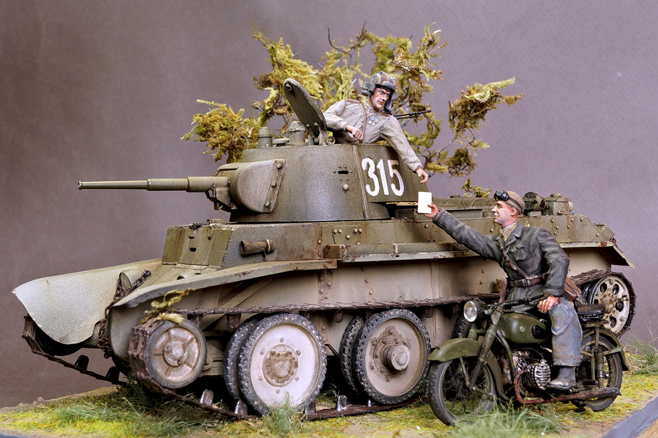 Dioramas and Vignettes: Message delivery. Manchuria, August 1945, photo #8
