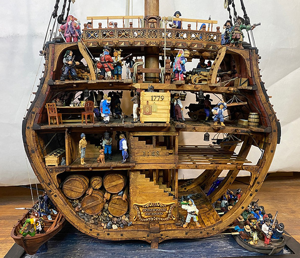 Dioramas and Vignettes: Section of «Bonhomme Richard» frigate