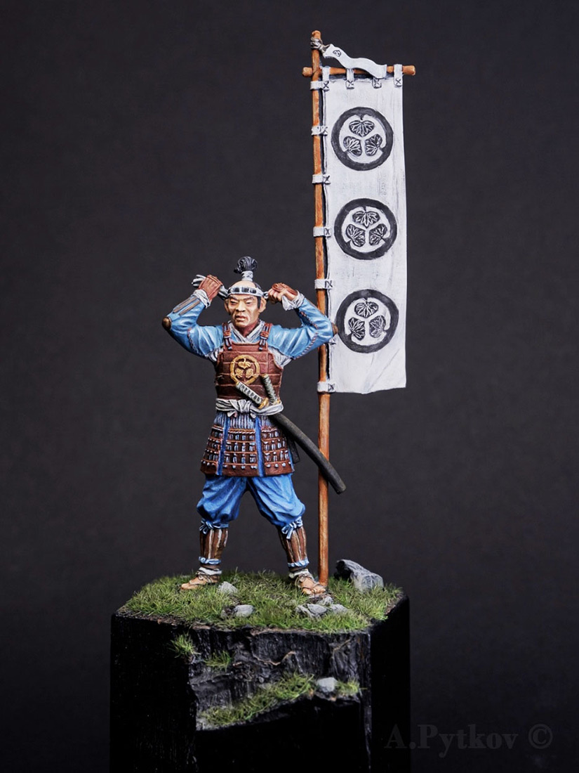 Фигурки:  Асигару с флагом, 1600 г., фото #2