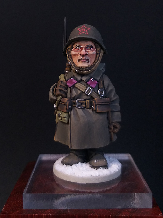 Miscellaneous: Red Army trooper in winter uniform, photo #1