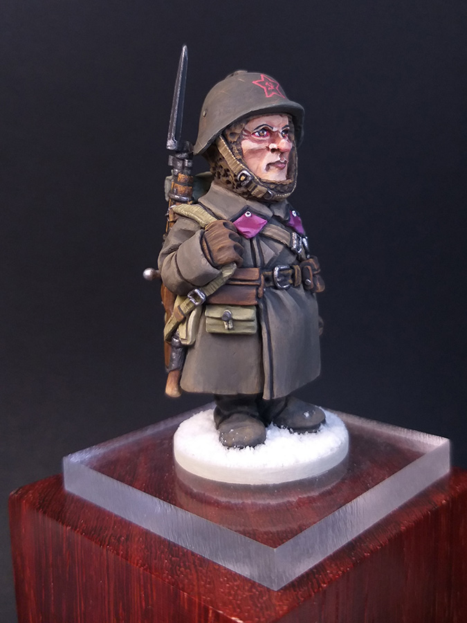 Miscellaneous: Red Army trooper in winter uniform, photo #2