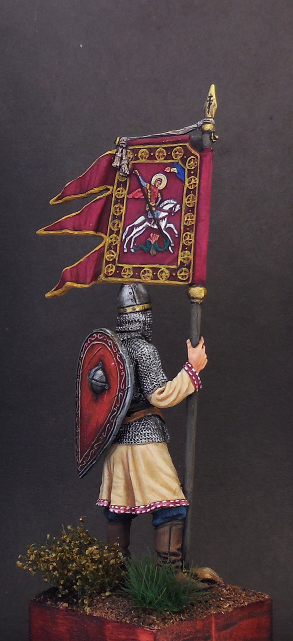 Figures: Russian warrior with St.George's standard, 11-13th AD, photo #5