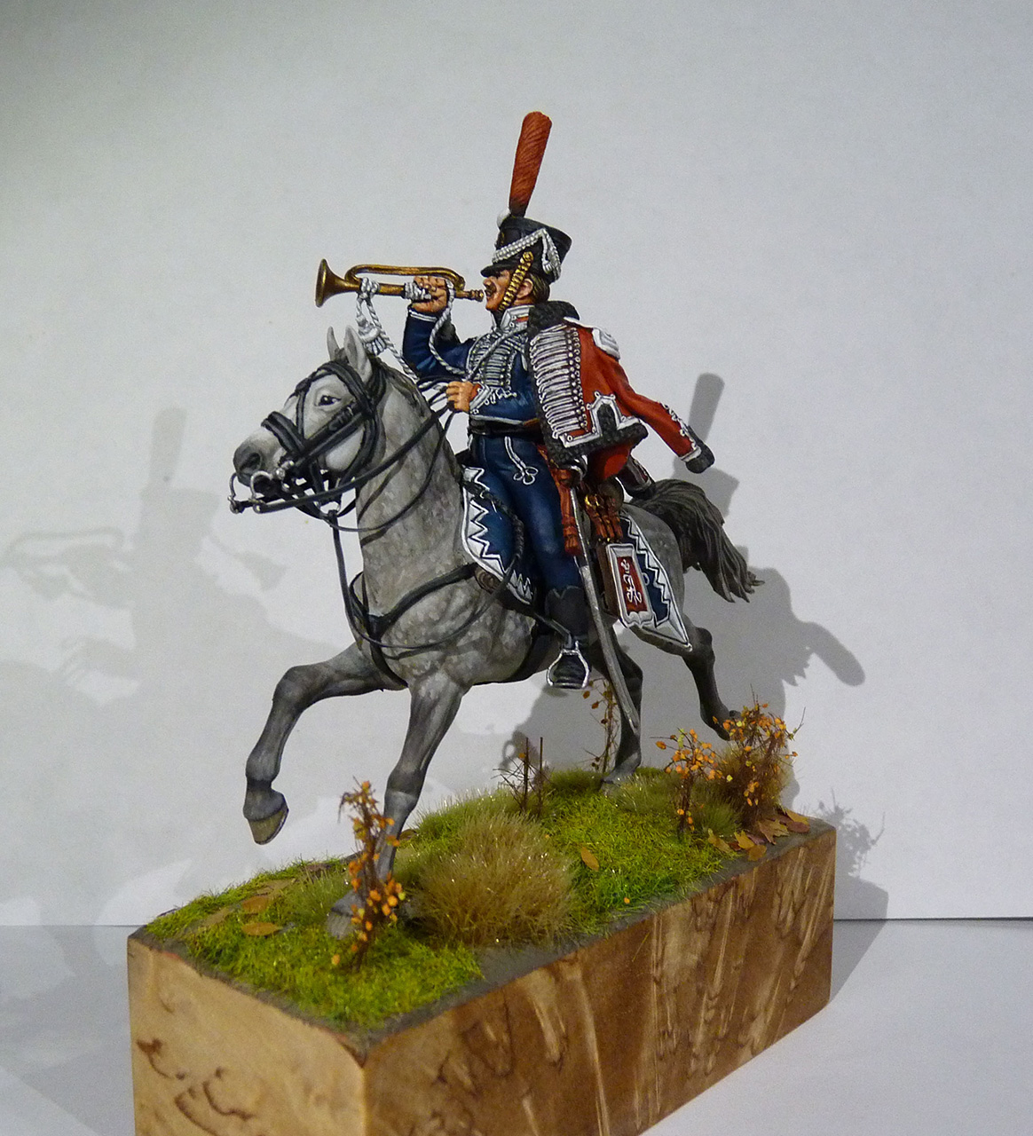 Figures: Bugler, Belorussky hussars, 1812-14, photo #2