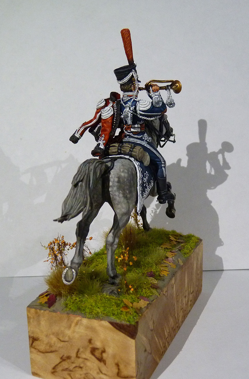 Figures: Bugler, Belorussky hussars, 1812-14, photo #4