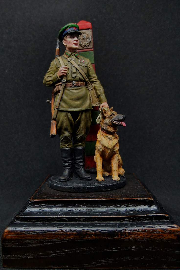 Фигурки: Мл.сержант погранвойск с собакой, СССР, 1941 г., фото #2