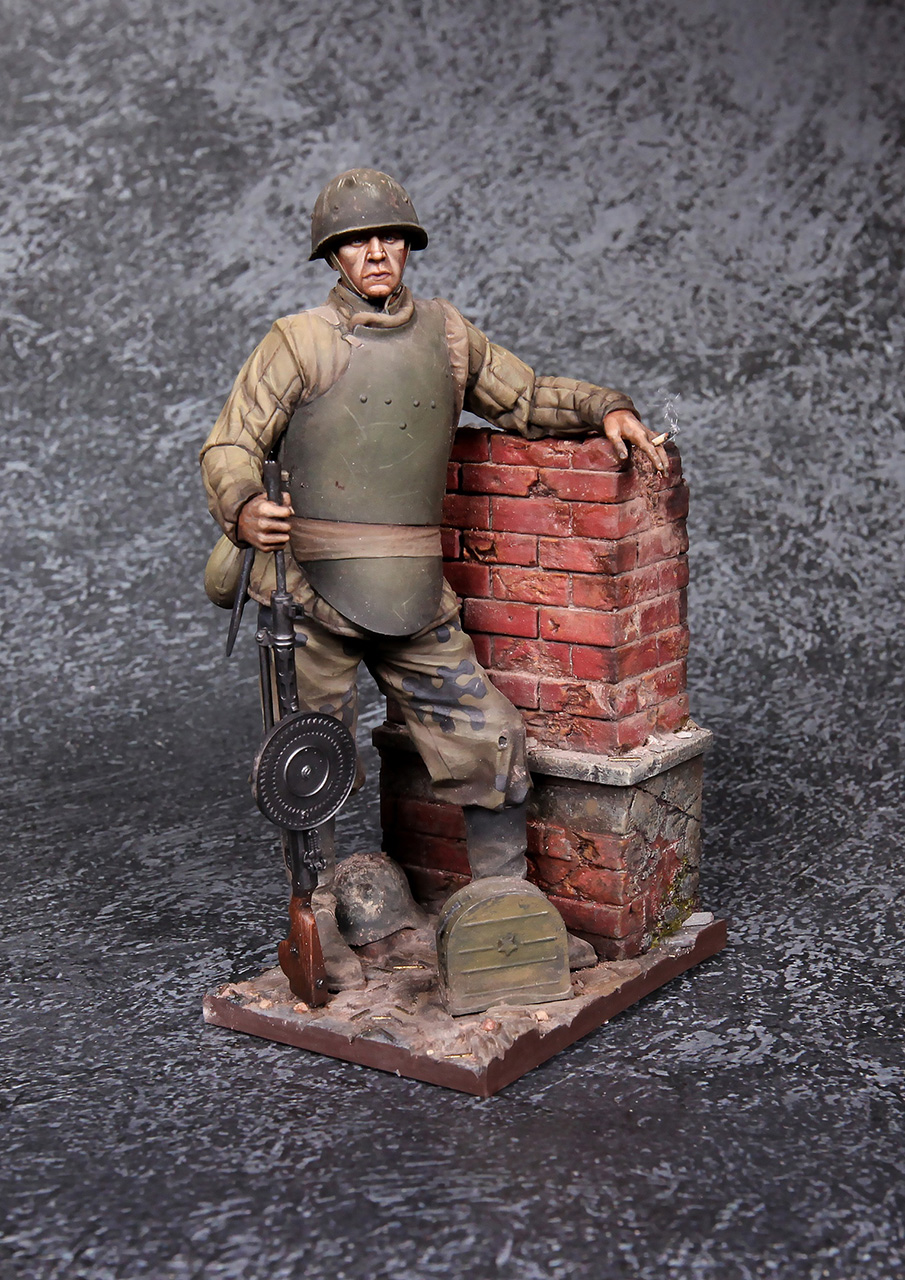 Figures: Soviet assault troops machine gunner, 1943-45, photo #1