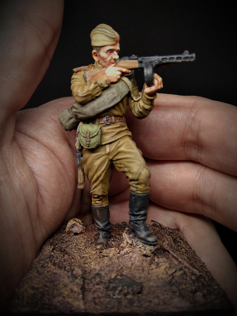 Figures: Red Army soldier with PPSh. 1943-45, photo #5